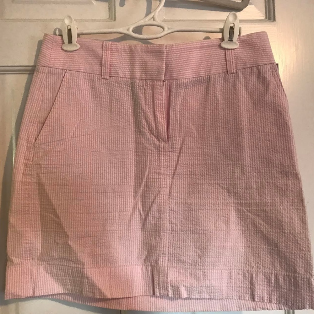 Vineyard Vines Pink Seersucker Skirt Size 0